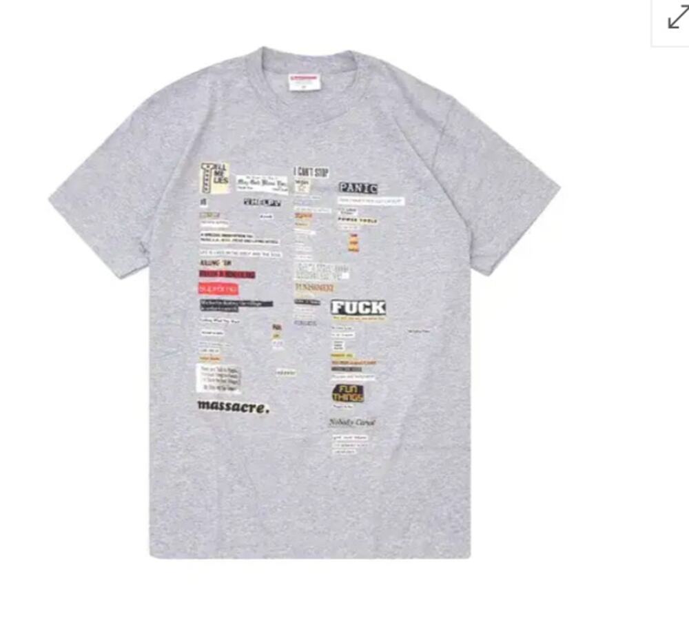 Supreme cutouts tee - Grey 100% Cotton Size Small